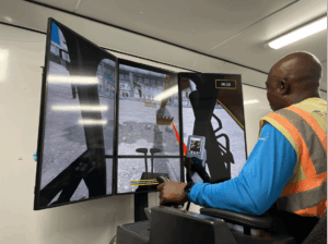 Hubbard Construction Company Trains on Cat Simulators